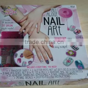 Nail Art Set With Nail Polish,gems,glitter,nail Set thumbnail-1