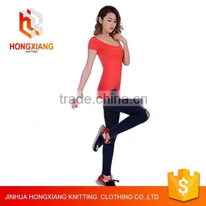 High Quality Fitness Sports Gym Wear Women Sexy Sports Jeans Pants thumbnail-3