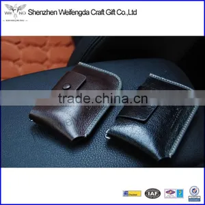 Customized LOGO Promotional Gift Genuine Leather Car Key Holder Case Wallet thumbnail-1