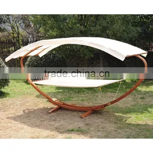 KD Design Garden Outdoor Wooden Swing Hammock thumbnail-5