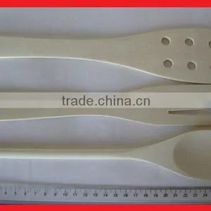Simple Wooden Cooking Tools Utensils Set Engraved Stirring or Mixing Set With Custom Laser or Burnt Logo thumbnail-1