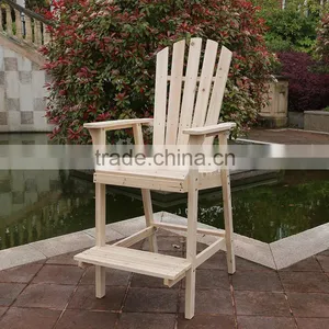 Wooden Outdoor High Bar Chair thumbnail-1