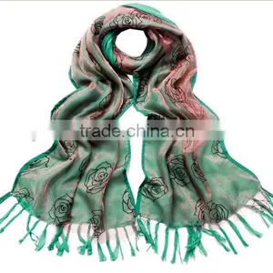 Promotional Latest Design Cheap Bamboo Cotton Scarf thumbnail-3