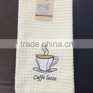 Waffle Tea Towel With Caffe Design thumbnail-1