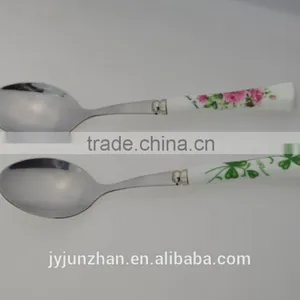Stainless Steel Cutlery With Ceramic Handle Spoon thumbnail-1