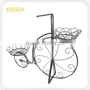 Garden Bicycle Flower Pot Planter Basket Sculpture Iron Metal Flower Stand thumbnail-5