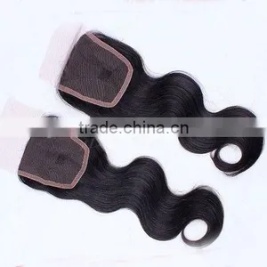 Hot Selling Wholesale Price18" #1B Natural Wavy, Free Parting, Bleached Knots, Malaysian Virgin Hair Full Front Lace Closures thumbnail-1
