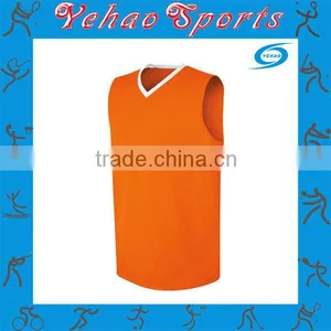 Orange Reversible Basketball Jersey With Team Name and Player's Number thumbnail-3