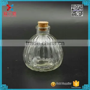 Pumpkin Shape of Glass Aroma Diffuser Bottle With Cork thumbnail-1