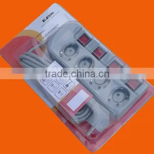 German Style 3 Way Extension Power Strip With Individual Switch (E6003EIS) thumbnail-3