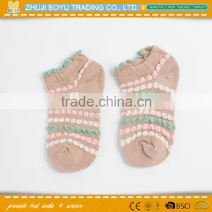 BY-161405 Lady's Jacquard Striped Socks; Anti Slip Sweat Socks Wholesale thumbnail-3