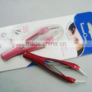 Plastic and Stainless Steel Eyebrow Tweezer&Professional Eyelash Tweezer& Eyelash Extension Tweezer thumbnail-1