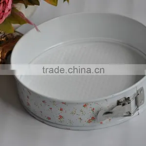 Dia.26*H7cm Carbon Steel Ceramic Round Springform Cake Pans 2pcs Bakeware Set thumbnail-2