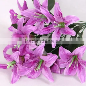 Supply High Quality Oriental White 10 Heads Lily thumbnail-2