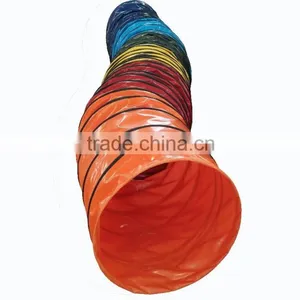 New Design 600mm Rainbow PVC Coated Dog Agility Tunnels thumbnail-4