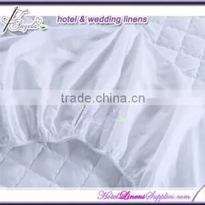 Queen White Fitted Mattress Protectors, Hotel Mattress Protectors With Fitted Skirts thumbnail-1