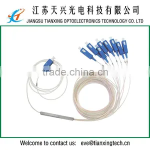 0.9mm Steel Tube Mini Blockless SC/UPC 1x8 Splitter Non Box thumbnail-1