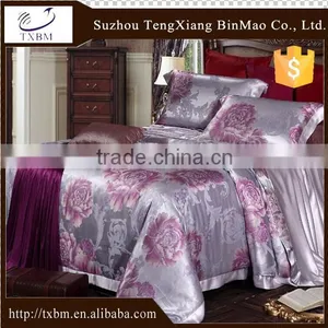 100% Silk Bedding Set, Elegant Jacquard Color thumbnail-1