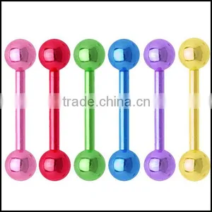 Neon Titanium Tongue Ring thumbnail-1