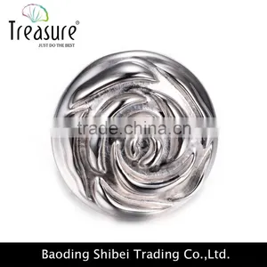 Fashion Jewelry Brand New Design Hot Selling Silver Plated Rose Shaped Ring thumbnail-1
