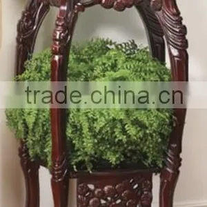 Stocking Traditional Look Wooden Hand Carved Plant/flower Stand Stocklot Furniture thumbnail-1