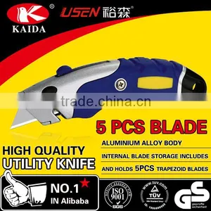 5pcs Blades Utility Knife Trapezoid Blades Aluminium Alloy Utility KNIFE thumbnail-1