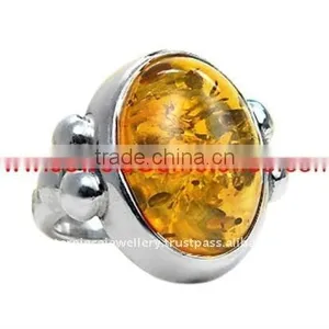 Silver Golden Cognac Baltic Amber Jewellery KRJ276677-0 thumbnail-1