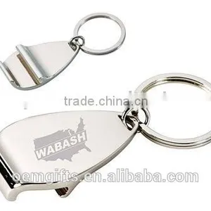 Promotional Polished Silver Bottle Opener Keychain for Wholesale thumbnail-1