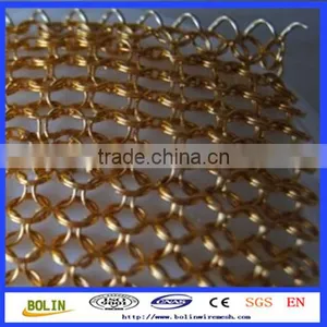 Golden Color Stainless Double Circular Ring Meshes for Custains thumbnail-2