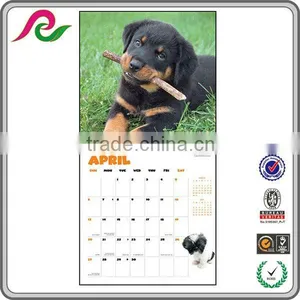 Month Calendar Lovely Dog Animal Wall Calendar thumbnail-1