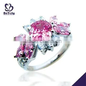 Silver Jewelry Ring Wholesale Beautiful Green Stone Ring thumbnail-1