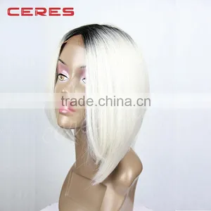 2016 New Fashion Heat Resistant Hair Ombre Lace Front Wig Bob Style thumbnail-2