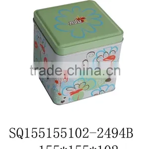 Hot Sale Square Metal Tin, Metal Tin Can for Biscuit Cookie thumbnail-1