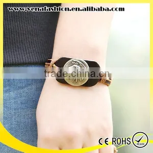 Cheap Price Skull Mean Leather Bangle, Expandable Bangle thumbnail-4