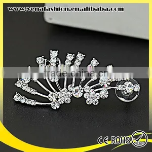 Sector Shape Artificial Man Made Full Diamonds Earrings Woman thumbnail-3