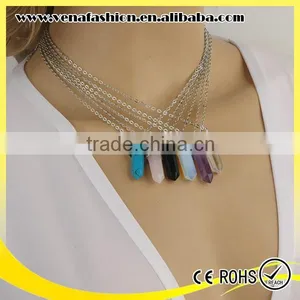 Sample Order Glass Bullet Rectangle Cheap Necklace Pendants thumbnail-1