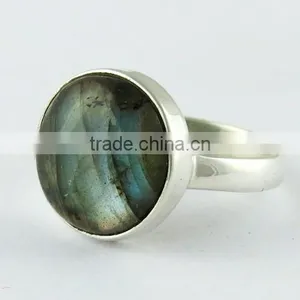Exotic !! Blue Fire Labradorite 925 Sterling Silver Ring, Silver Jewellery Wholesale, Handmade Silver Jewellery thumbnail-3