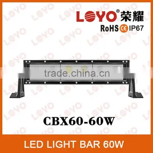 Hottest 12V High Lumen New Curved Single Row LED Bar IP67 60w LED Light Bar For Trucks Curved LED Bar thumbnail-1