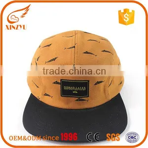2016 Wholesale Printed 5 Panel Snapback Cap Custom Cheap Flat Bill Hats Unisex thumbnail-2