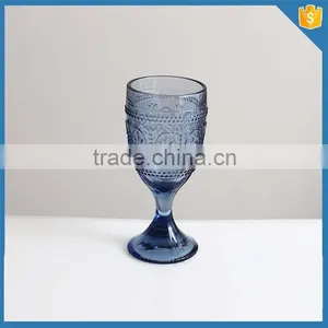 LXHY-S003 Crystal Glass Red Wine Colored Glass Antique Goblet thumbnail-1