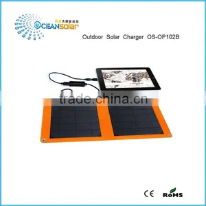 Portable Solar Panel 10w High Power Folding Solar Charger Panel for Iphone/ipad thumbnail-1