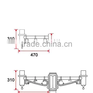 Outdoor Aluminum Light Pole Arms D011 thumbnail-3