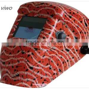 Red Colorful Automatic Welding Helmet thumbnail-1