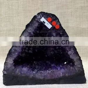 Natural Rock Triangular Amethyst Geode Crystal Ornaments thumbnail-1