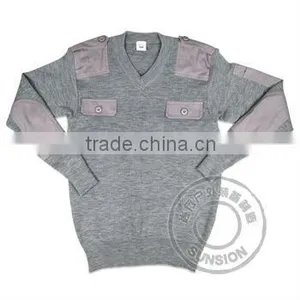 Commando Sweater Military/Commando Military Sweater Pullover 100% Wool Spandex Rib Neckline thumbnail-1