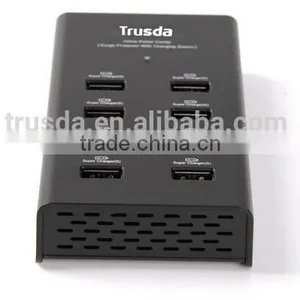 Multiple USB Charger 6 Port 72 Wat USB Desktop Rapid Charger (2.4A Max Per Port), Intelligent USB Travel Charger for Smartphones thumbnail-1