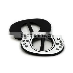 Decorative Black Plastic Rhinestone Belt Buckles thumbnail-2