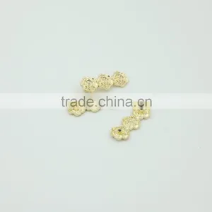 Flowers Rectangle Shape Custom Metal Needle Pin in Gold Color thumbnail-2