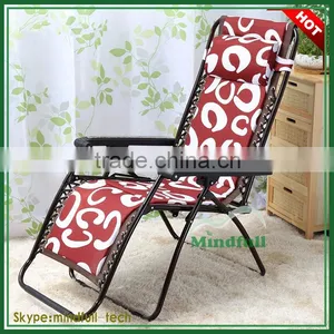 22mm*1mm Steel High Back Folding Chair Zero Gravity Garden Recliner Chair thumbnail-2