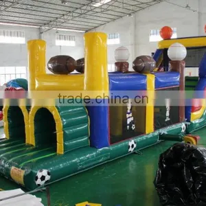 Hot Sale Giant Blue Inflatable Obstacle Course Toys for Kids and Adults for Commercial Use thumbnail-3